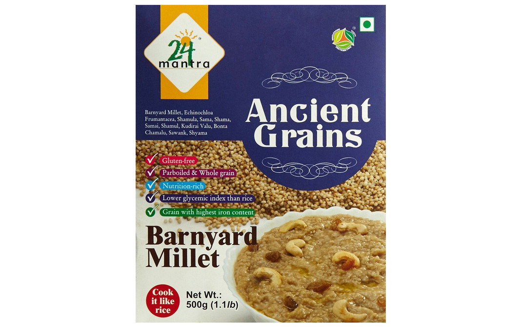 24 Mantra Ancient Grains Barnyard Millet   Box  500 grams